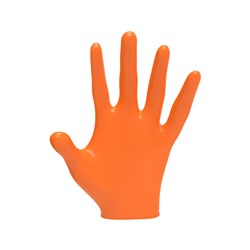 L3VEL3 Nitrile Gloves Orange Large 100pk