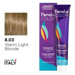 Fanola Color Hair Colour 8.03 Warm Light Blonde