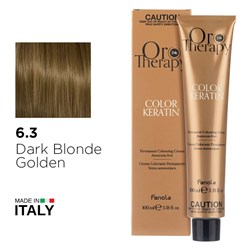 Fanola Oro Therapy Color Keratin Hair Colour 6.3 Dark Blonde Golden