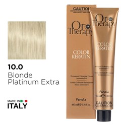 Fanola Oro Therapy Color Keratin Hair Colour 10.0 Blonde Platinum Extra