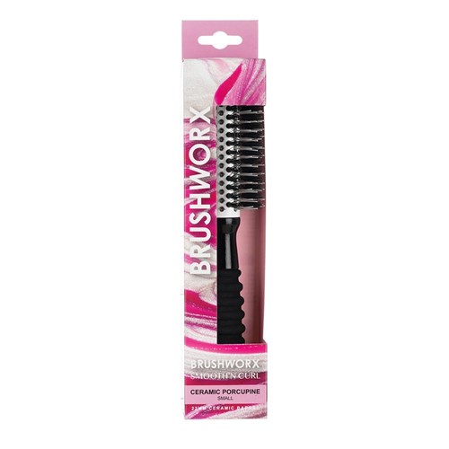 Brushworx Smooth n Curl Ceramic Porcupine Brush Small
