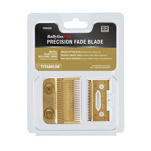 BaBylissPRO Replacement Hair Clipper Gold Titanium MIM Fade Blade FX8022G
