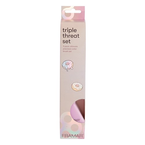 Framar Triple Threat Tint Brush Set Glazed Donut