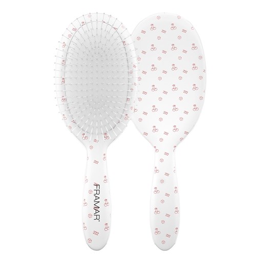 Framar Detangle Hair Brush Get Lucky White