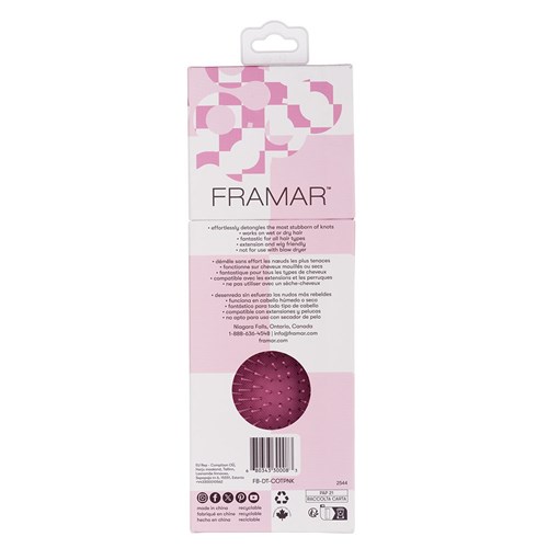 Framar Detangle Hair Brush Checked Out Pink