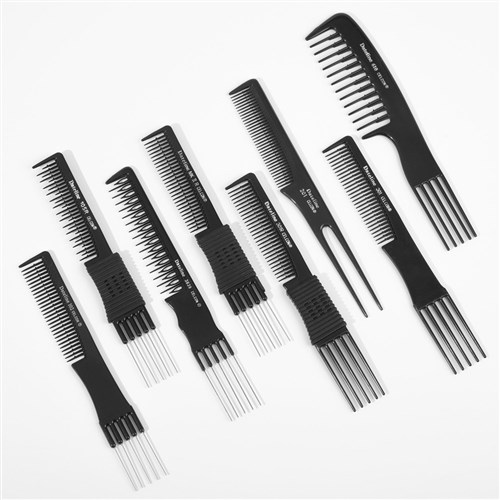 Dateline Professional Black Celcon 3839 Metal Teasing Comb