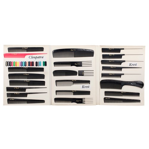 Krest Cleopatra 440 Fine Teeth Tail Comb in Black