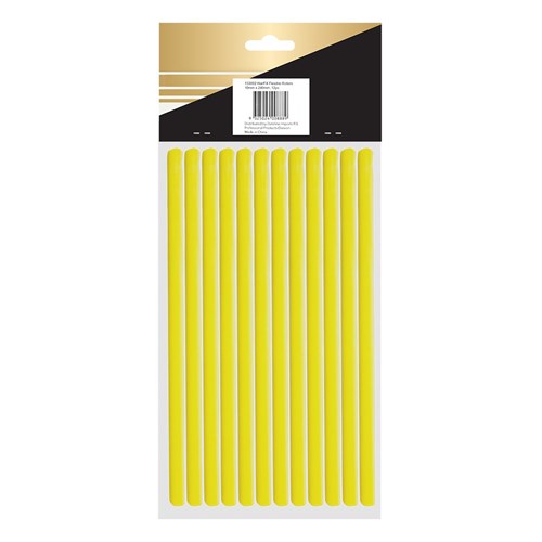 Hair FX Long Flexible Rollers Yellow 12pk