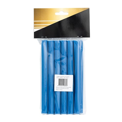 Hair FX Medium Flexible Rollers Blue 12pk