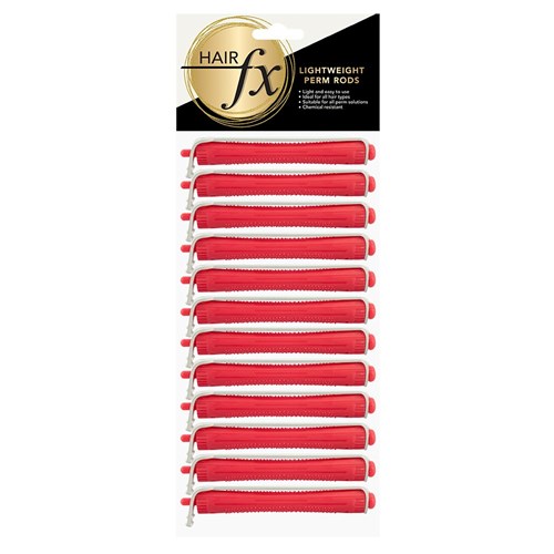 Hair FX Lightweight Perm Rods 12pk Hot Pink
