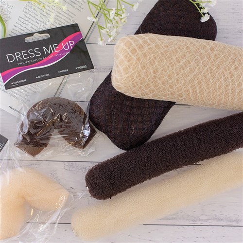 Dress Me Up Brown Oblong Hair Bun Roll 
