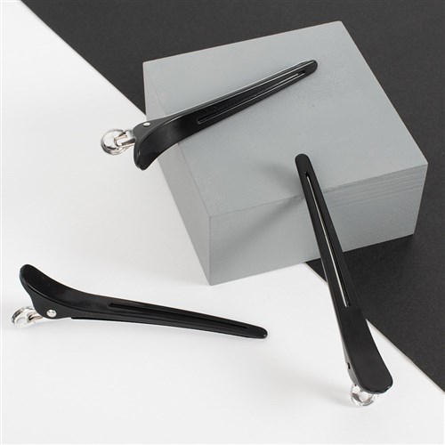 Premium Pin Company 999 Black Nylon Aluminium Sectioning Hair Clips 12pk