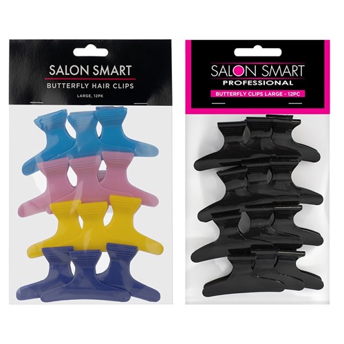 Salon Smart Butterfly Hair Clips Large 12pk