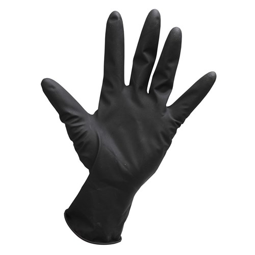 Robert de Soto Black Satin Reusable  Gloves Medium 10pk