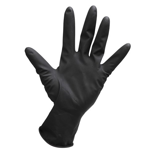 Robert de Soto Black Satin Reusable Gloves Large 10pk