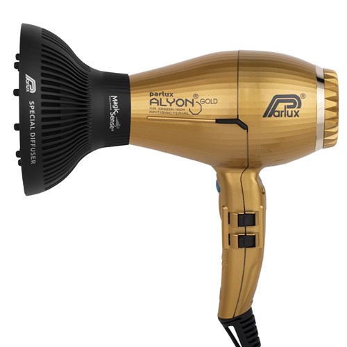 Parlux Alyon Air Ionizer Tech Hair Dryer And Diffuser Gold