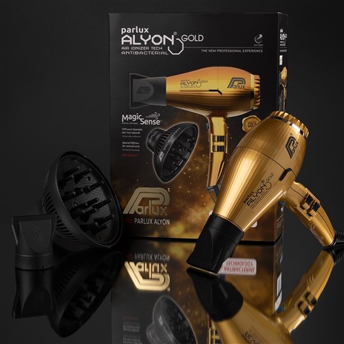 Parlux Alyon Air Ionizer Tech Hair Dryer And Diffuser Gold