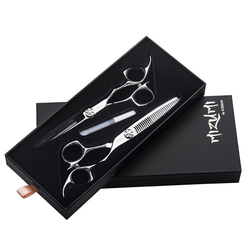 Iceman Mizumi Katani 6” Hairdressing Scissors and Thinner Set Silver