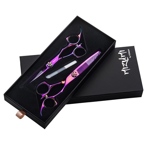 Iceman Mizumi Katani 6” Hairdressing Scissors and Thinner Set Pink