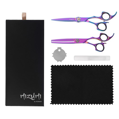 Iceman Mizumi Katani 6” Hairdressing Scissors and Thinner Set Pink