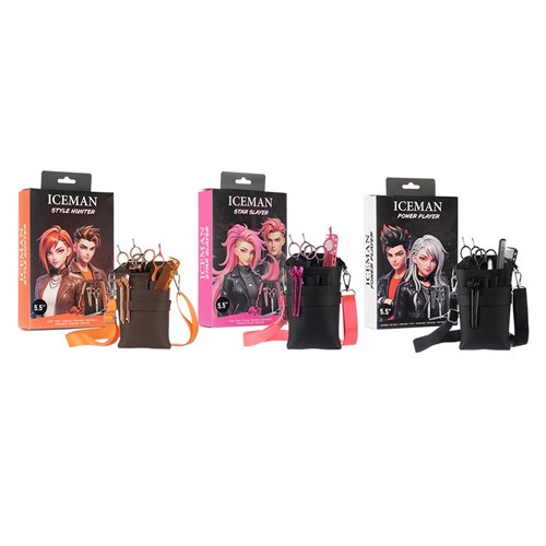 Iceman Style Hunter 5.5” Hairdressing Scissors Set Orange