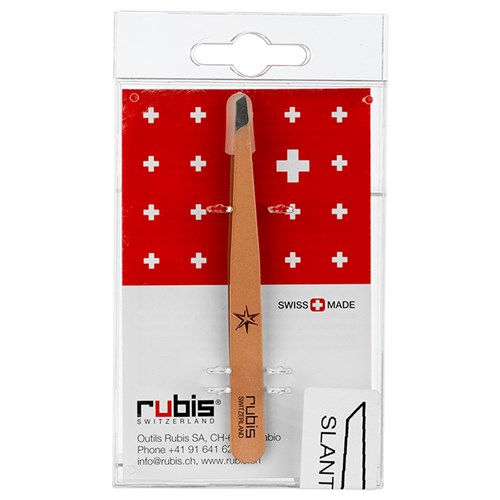 Rubis Slant Tweezer Metallic Star Orange