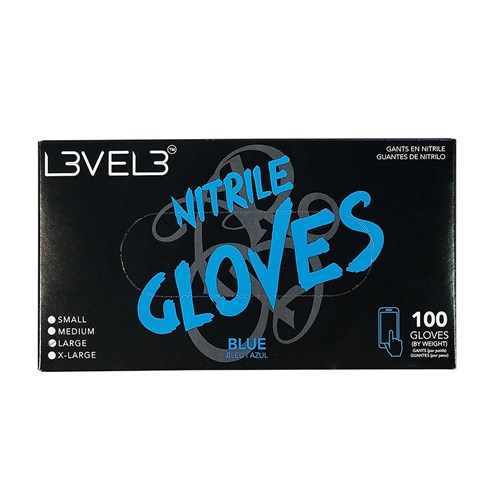 L3VEL3 Nitrile Gloves Blue Large 100pk