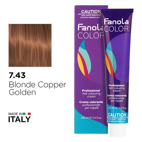 Fanola Color Hair Colour 7.43 Blonde Copper Gold