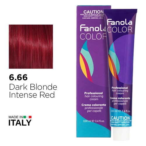 Fanola Color Hair Colour 6.66 Dark Blonde Intense Red