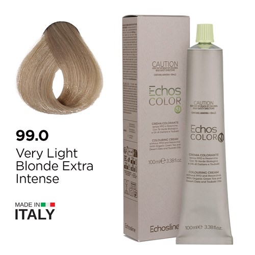 Echos Color Vegan Hair Colour 99.0 Very Light Blonde Extra Intense