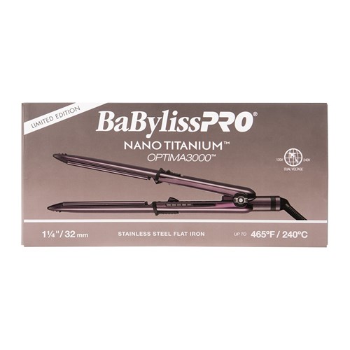BaBylissPRO Nano Titanium Optima 3000 Hair Straightener Nightfall