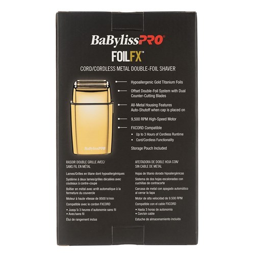 BaBylissPRO GoldFX FoilFX02 Metal Double Foil Shaver