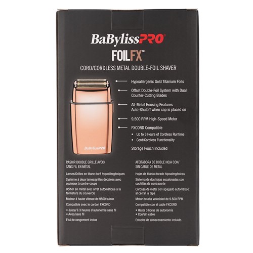 BaBylissPRO RoseFX FoilFX02 Metal Double Foil Shaver