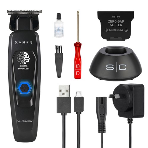 StyleCraft by Silver Bullet Saber Digital Brushless Hair Trimmer Black