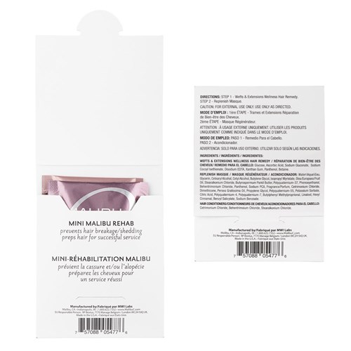 Malibu C Mini Malibu Rehab Wefts Extensions Treatment 12pc